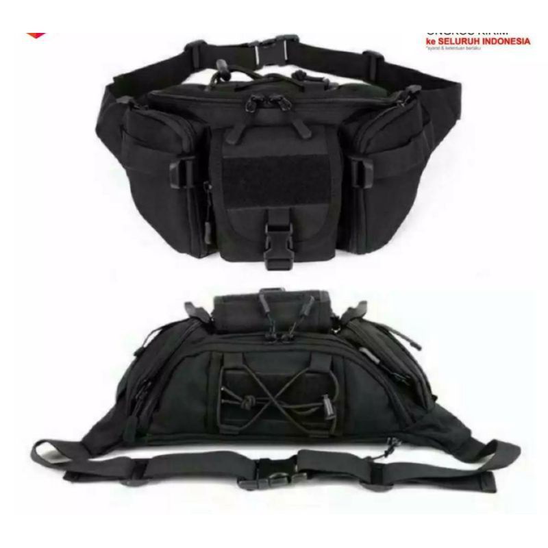 Tas pinggang tactical army / waistbag tactical army  Hitam ko