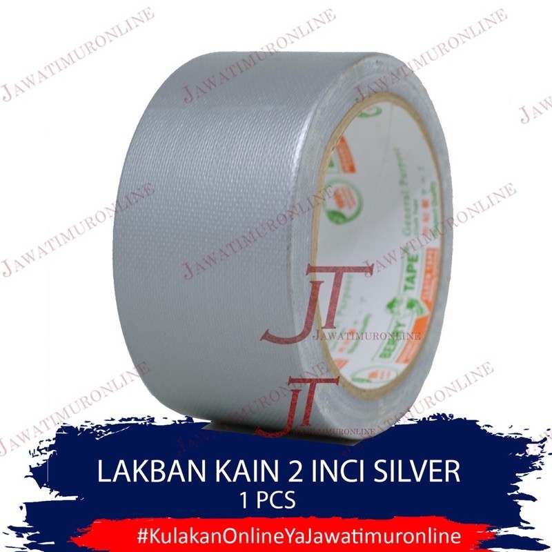 Cloth Tape BERRY / Lakban Kain / Lakban Warna Silver 2 inch Isolasi Lantai