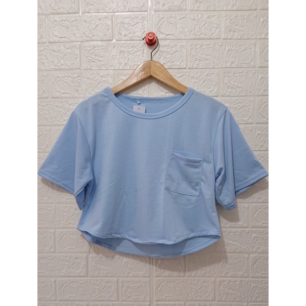 Velicia Crop Top - Crop top atasan wanita termurah - atasan wanita polos model crop