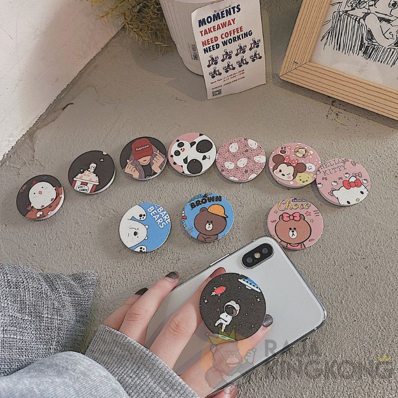 Pop Socket for Back Handphone 3D Cartoon Random