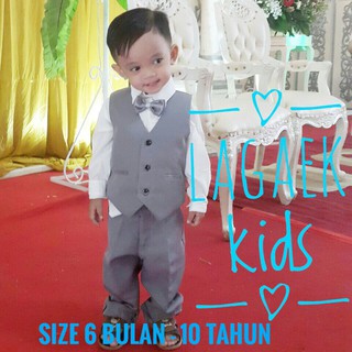 VEST ANAK PREMIUM ABU usia 6 bulan 10 tahun rompi anak VEST ANAK PREMIUM ABU usia 6 bulan 10 tahun rompi anak