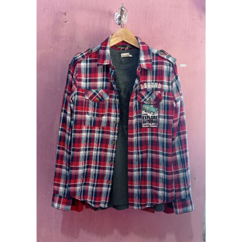 KEMEJA FLANNEL SECOND BRAND JEEP