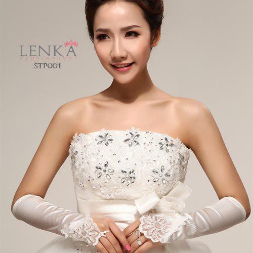 [READY STOCK] SARUNG TANGAN PENGANTIN PUTIH WANITA WEDDING PESTA STP001