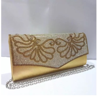 Tas Pesta Kondangan Mutiara Mata Kristal Clutch Party Bag Impor E168/E169