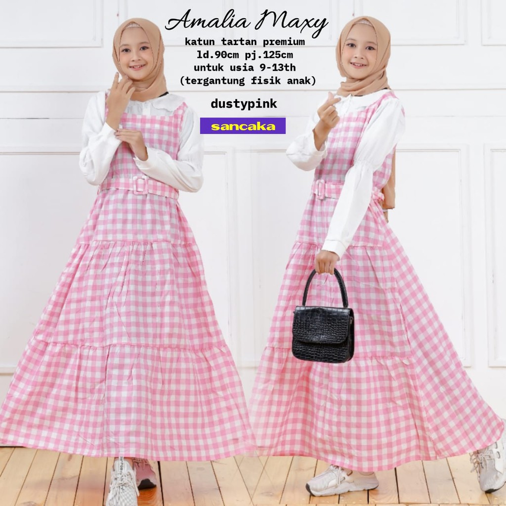 baju anak usia 10 tahun perempuan / gamis lebaran / dress lebaran  / baju lebaran anak perempuan Ori