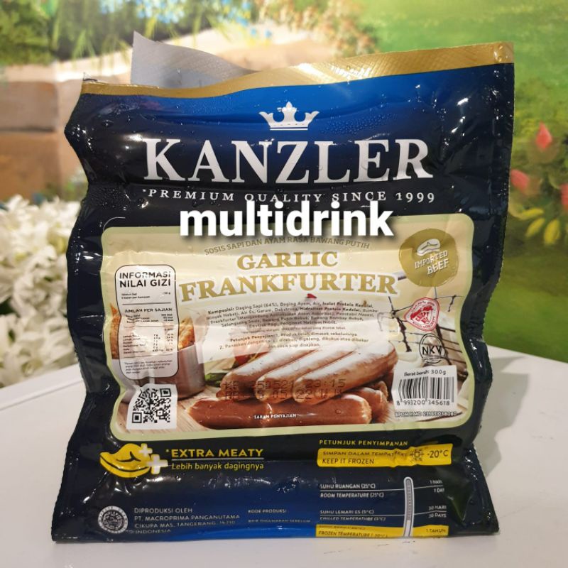 

Sosis Kanzler Garlic frankfurter / Sosis sapi / sosis Ayam kanzler halal