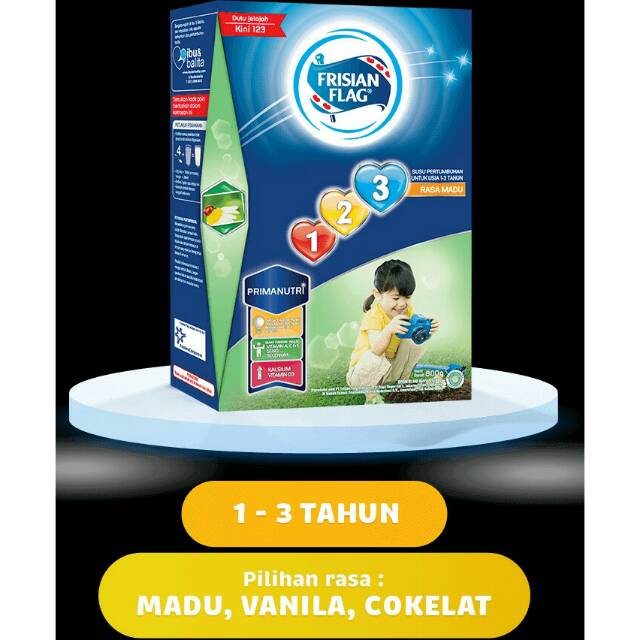 Frisian Flag 123 kemasan 800gr Rasa Vanila, Madu,  Coklat