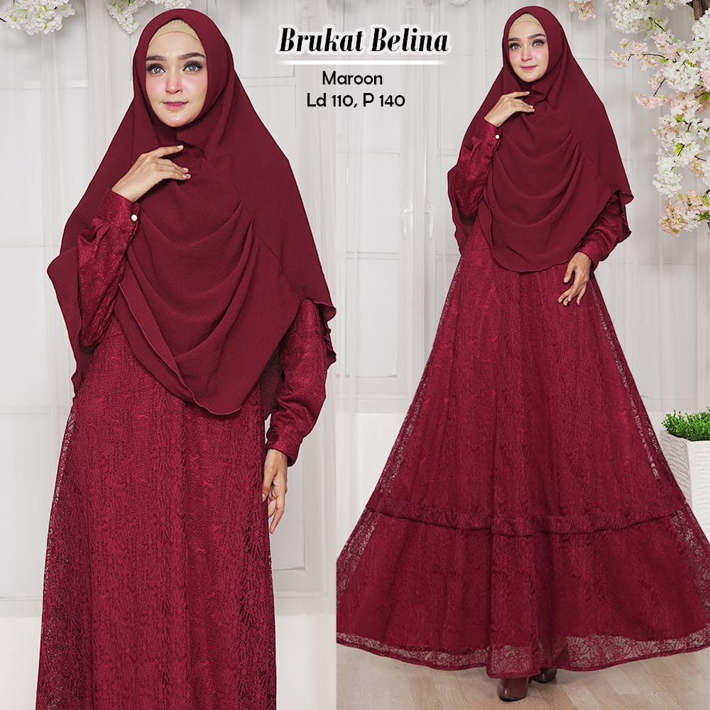 Gamis Syari Zalacha Brokat Belinda