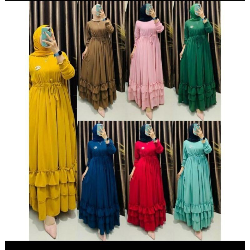 GAMIS CERUTY BABAYDOL POLOS REMPEL BAWAH