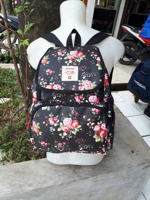 Ransel Tas Kanvas Preppy Tas Bahu Gaya Korea Pemuda Fashion Wanita Ransel Laptop Tas Sekolah untuk Remaja Anak Perempuan Anak Laki-laki Tas Buku Travel