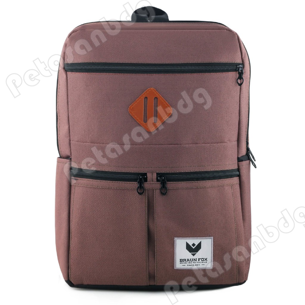 PTS -Braun Fox Brandon X Casual Laptop Backpack - Brown