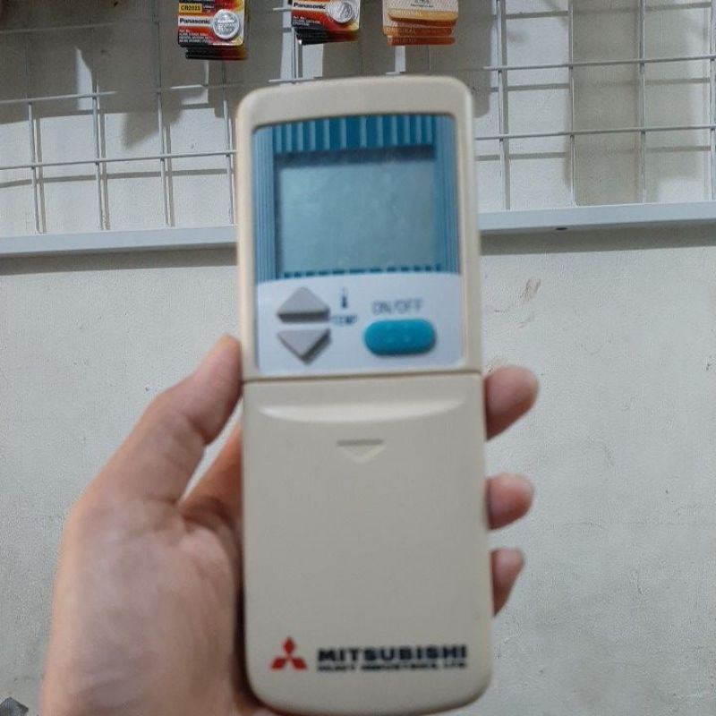 REMOTE REMOT AC MITSUBISHI ELECTRIC TOMBOL BIRU ORIGINAL ASLI