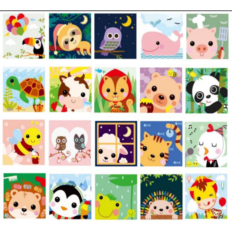 

Children canvas painting, canvas painting anak with number