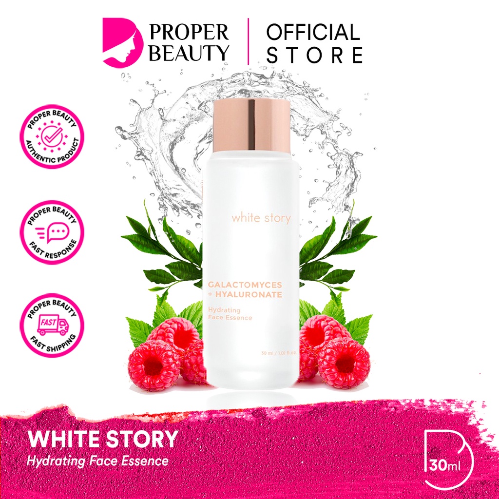 WHITE STORY Hydrating Face Essence Indonesia / Brightening Acne Advanced Soothing Exfoliating Peeling / Facial Wash Toner Serum Day Night Underarm Eye Cream Gel Clay Mask Masker Wajah Cleanser Cleansing Moisturizer Body Scrub Soap Care Oil / Paket Lengkap