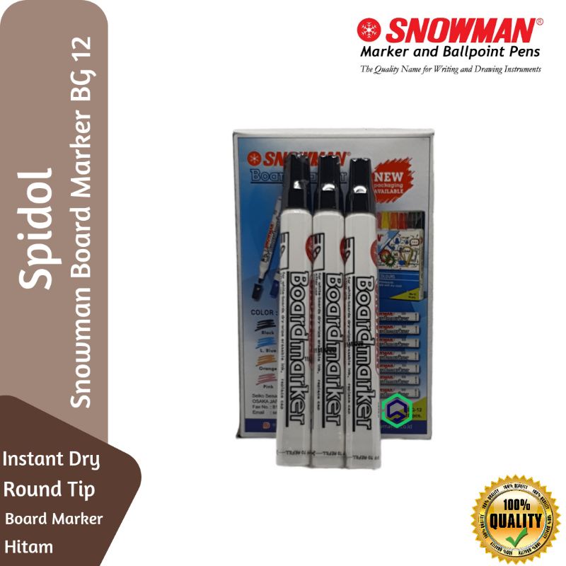 

Spidol White Board Marker Papan Tulis BG12 Snowman