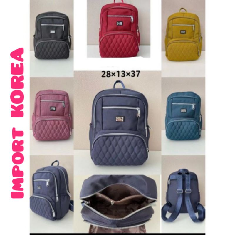 ORIGINAL Tas Ransel Ernes Angeline Import KOREA Tebal Anti Air Best Seller Terbaru