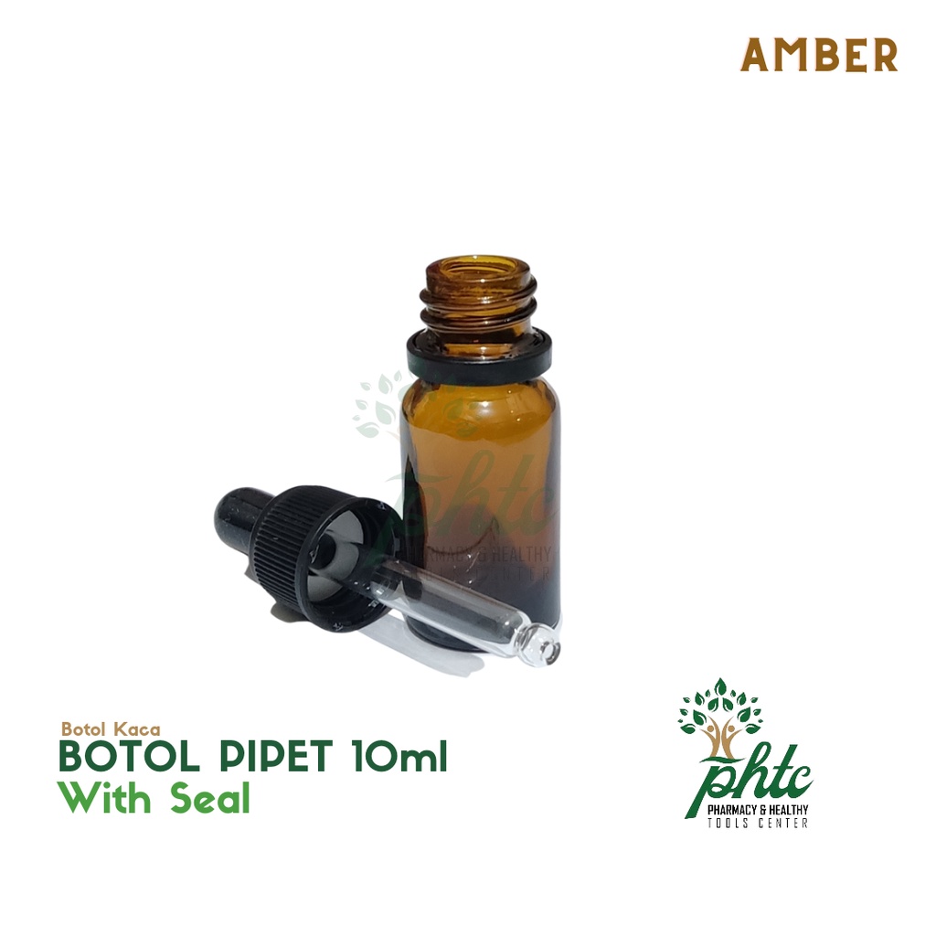 Botol Kaca Amber Tebal Pipet 10ml