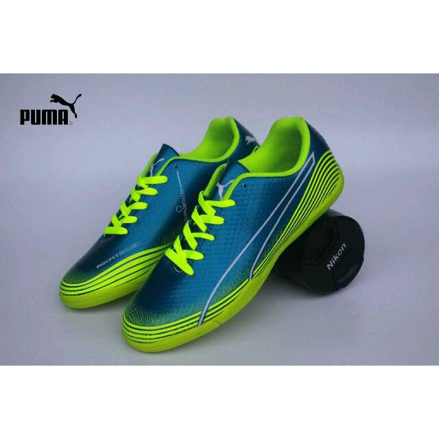 Futsal puma evo speed fresh blue sol green