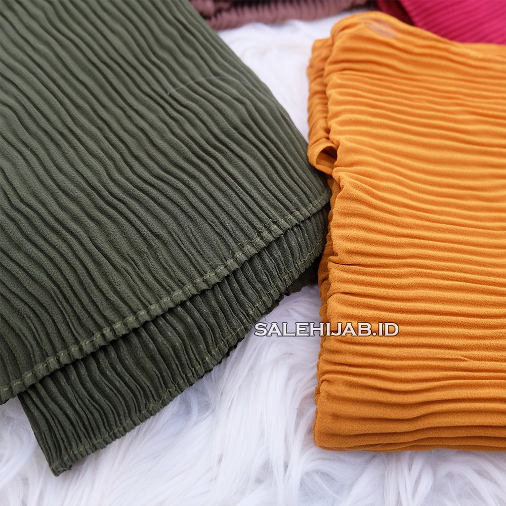 PASHMINA FULL  PLISKET LIDI CERUTY PLEATED || HIJAB PASHMINA CERUTI FULL PLISKET TANPA GARIS TENGAH-4