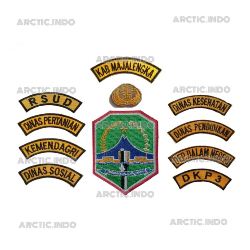 Badge Bordir Logo Pemerintah Kabupaten Majalengka High Quality