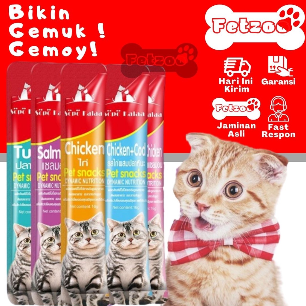 Jual Snack Kucing Cemilan Kucing Makanan Penggemuk Cat Strip Strips Kucing Gr Sopo Kalaa Cats