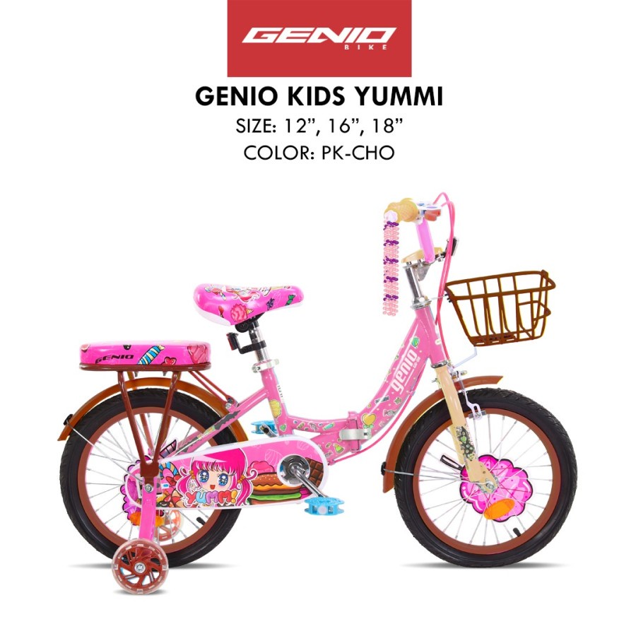 Sepeda Lipat Anak Genio Yummi by United Ukuran 12 / 16 / 18
