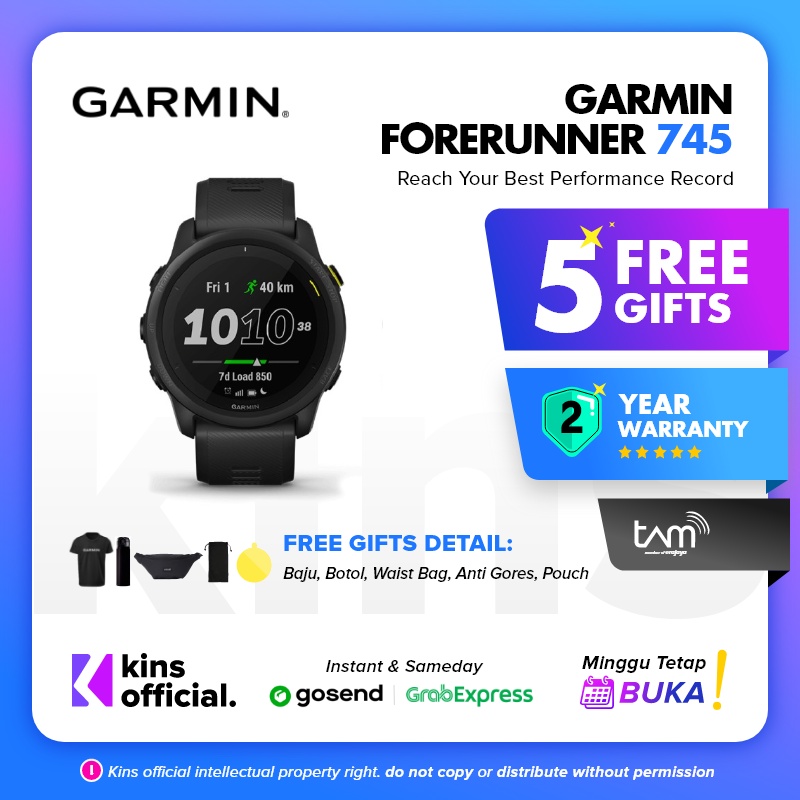 Garmin Forerunner 745 / FR745 - Garansi Resmi TAM 2 Tahun