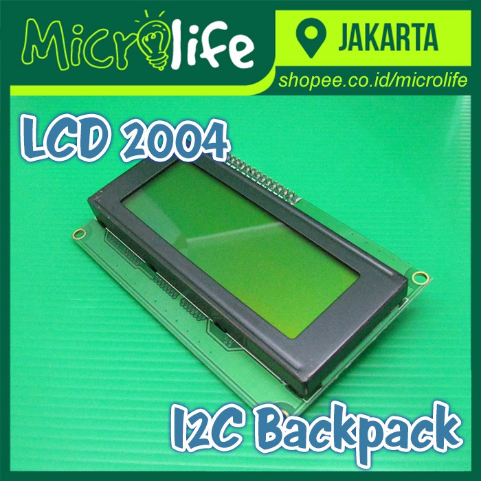 Green LCD Display 2004 20x4 20 x 4 Module With I2C Backpack