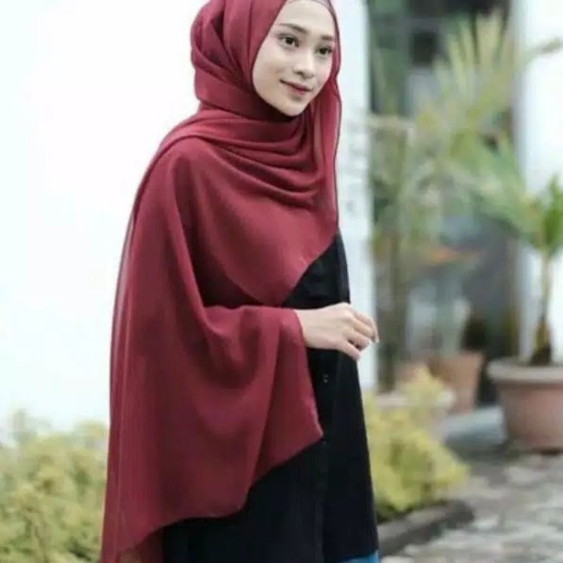 Pasmina Diamond 200x75 Pashmina Panjang Basic Non Instan Murah grosir Jogja-1