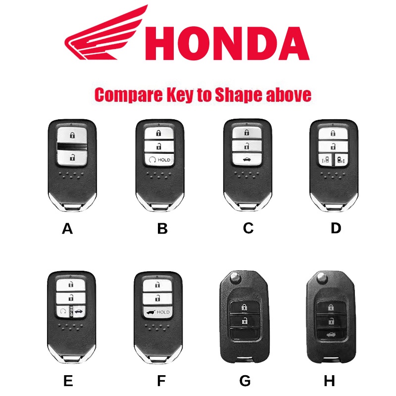 Honda HRV / CRV / Jazz / BRV 2014-2022 Keyless Remote kulit Full Protection Cover Casing