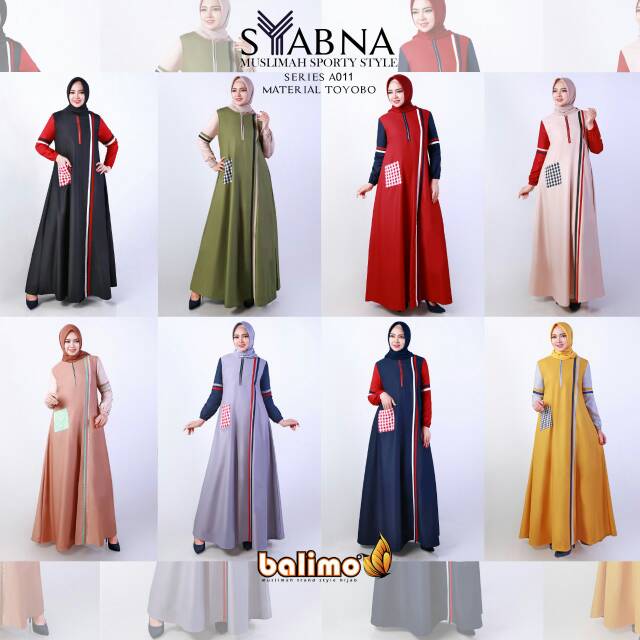 Syabna Balimo Takana Ori Gamis Dress muslim abaya modern casual