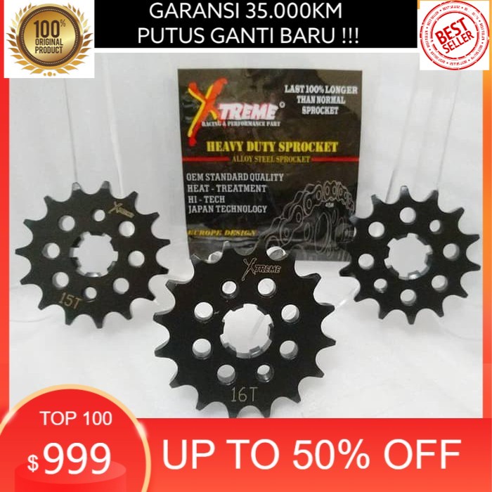 GEAR DEPAN GSX 150 SUPRA 428 428 13 14 15T XTREME NOT SSS TK gir rantai rante set sss did tk sinnob
