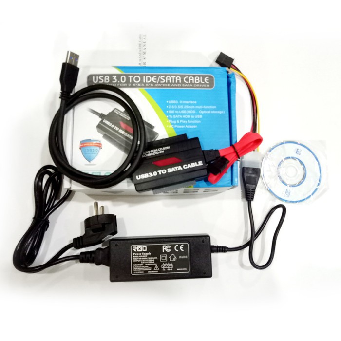 kabel R Driver usb 3.0 / 2.0 to sata dan ide support hdd 2.5&quot; / 3.5&quot;