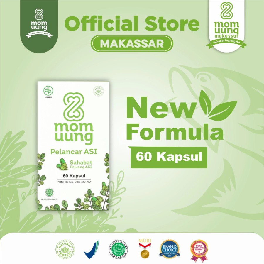 Makassar Asi Booster Mom Uung / Pelancar Asi 60 Kapsul HALAL