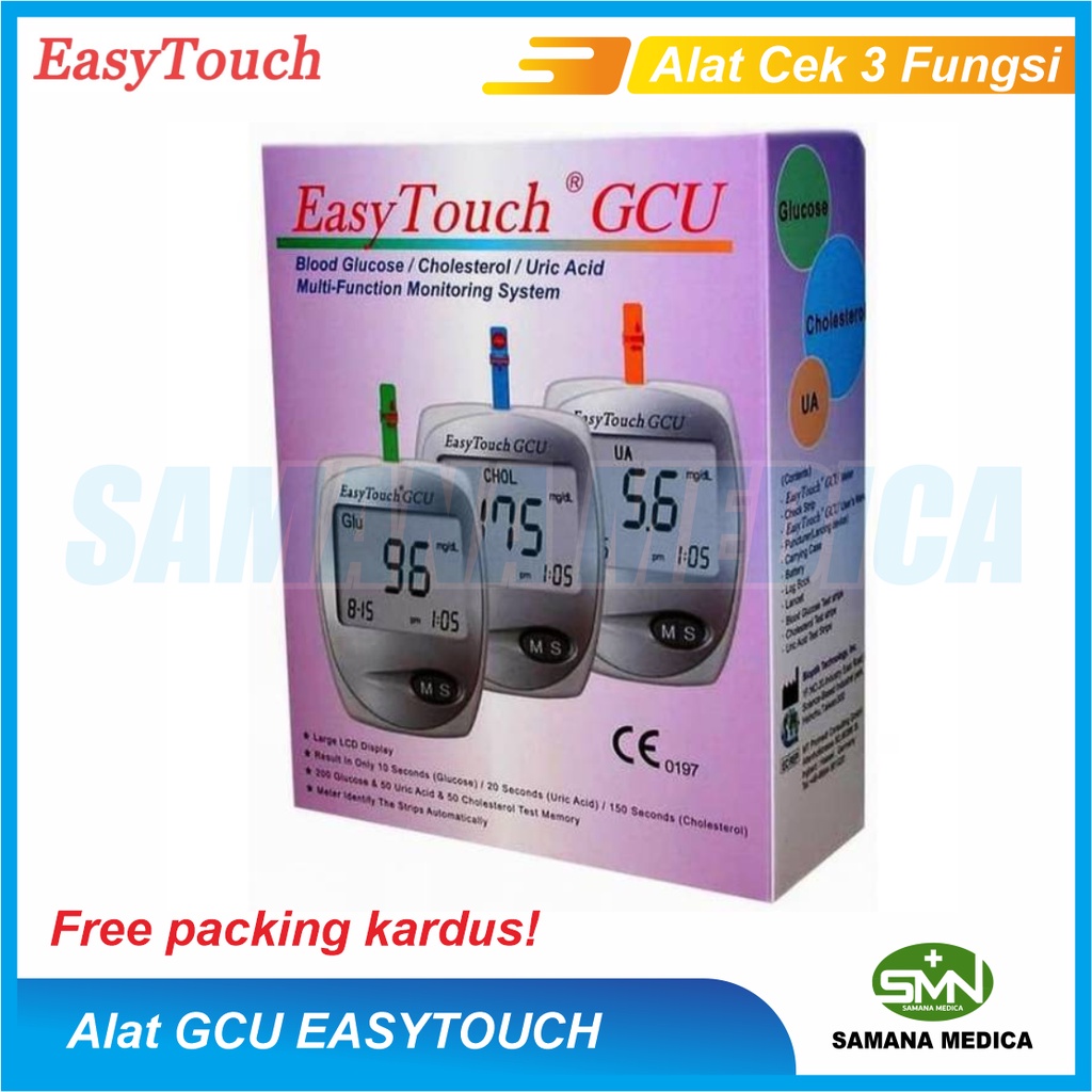 Easytouch Alat Tes Gula Darah, Kolesterol, Asam Urat 3 in 1 Multicheck Easy Touch GCU