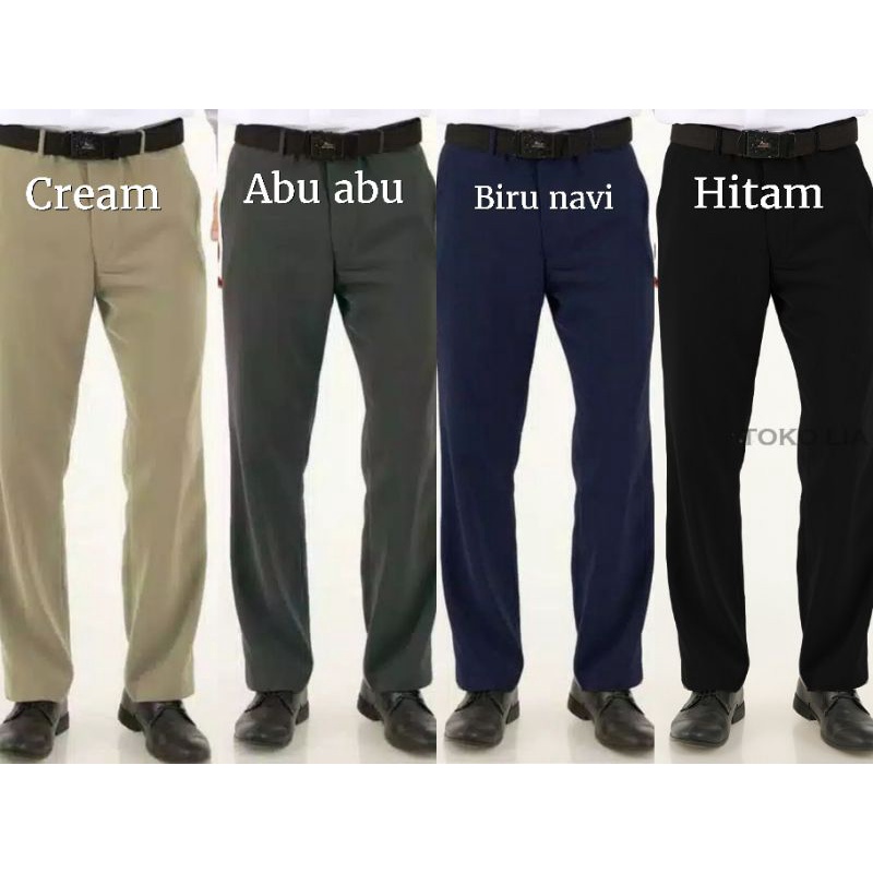 ORI !!!CELANA  FORMAL PANJANG PRIA STANDAR | KERJA | BAHAN | KATUN RC&amp;WR | HALUS | ADEM | TEBAL size 27-44