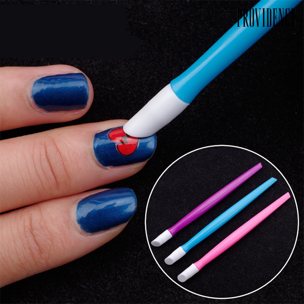 Providence 3Pcs/Set Phototherapy Nail Press Sticker Embossed Stick Dead Skin Pusher Pens