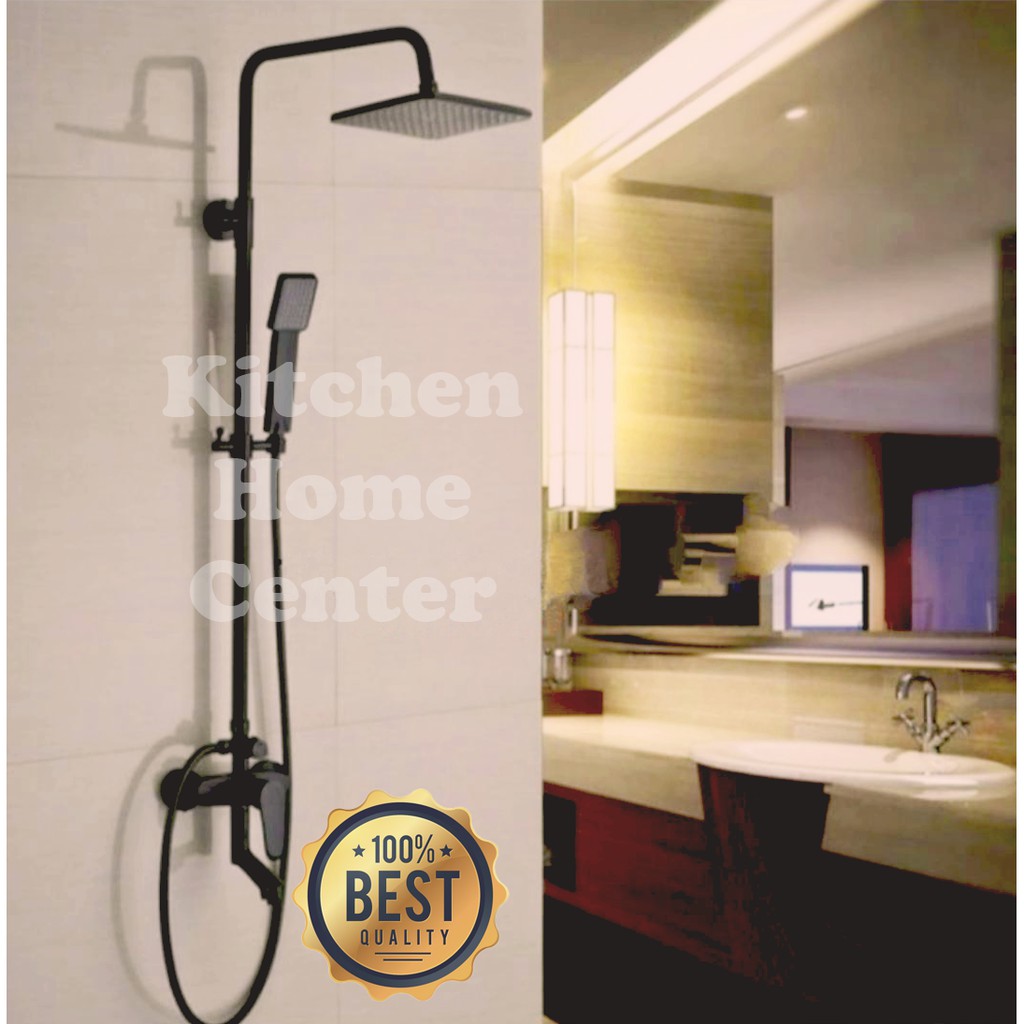 Shower Tiang Column 7780 Hitam Model Minimalis