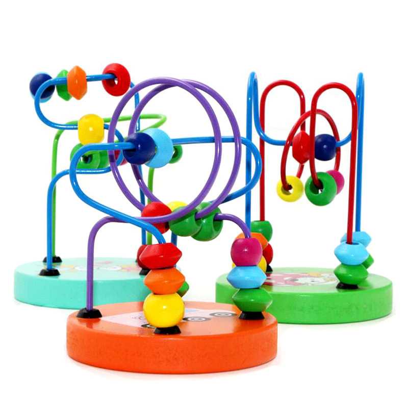 GIJ - MI NI RAO ZHU Mainan Anak Montessori Beads Rail Children Toy