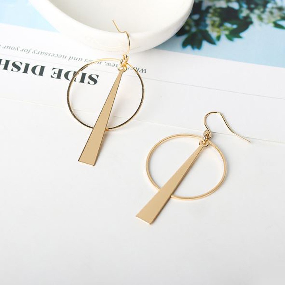 OILA anting fashion bulat geometric long fashion earrings (3E4) jan164