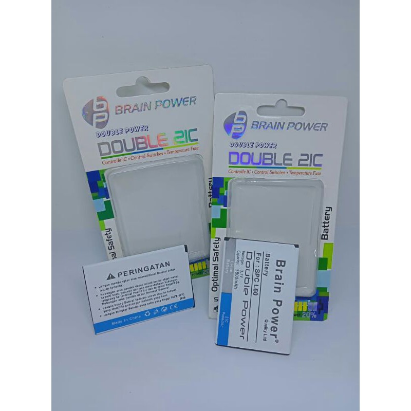 BATERAI DOUBLE POWER BRAIN POWER SPC L60/l60 pro BATRE BATERAI