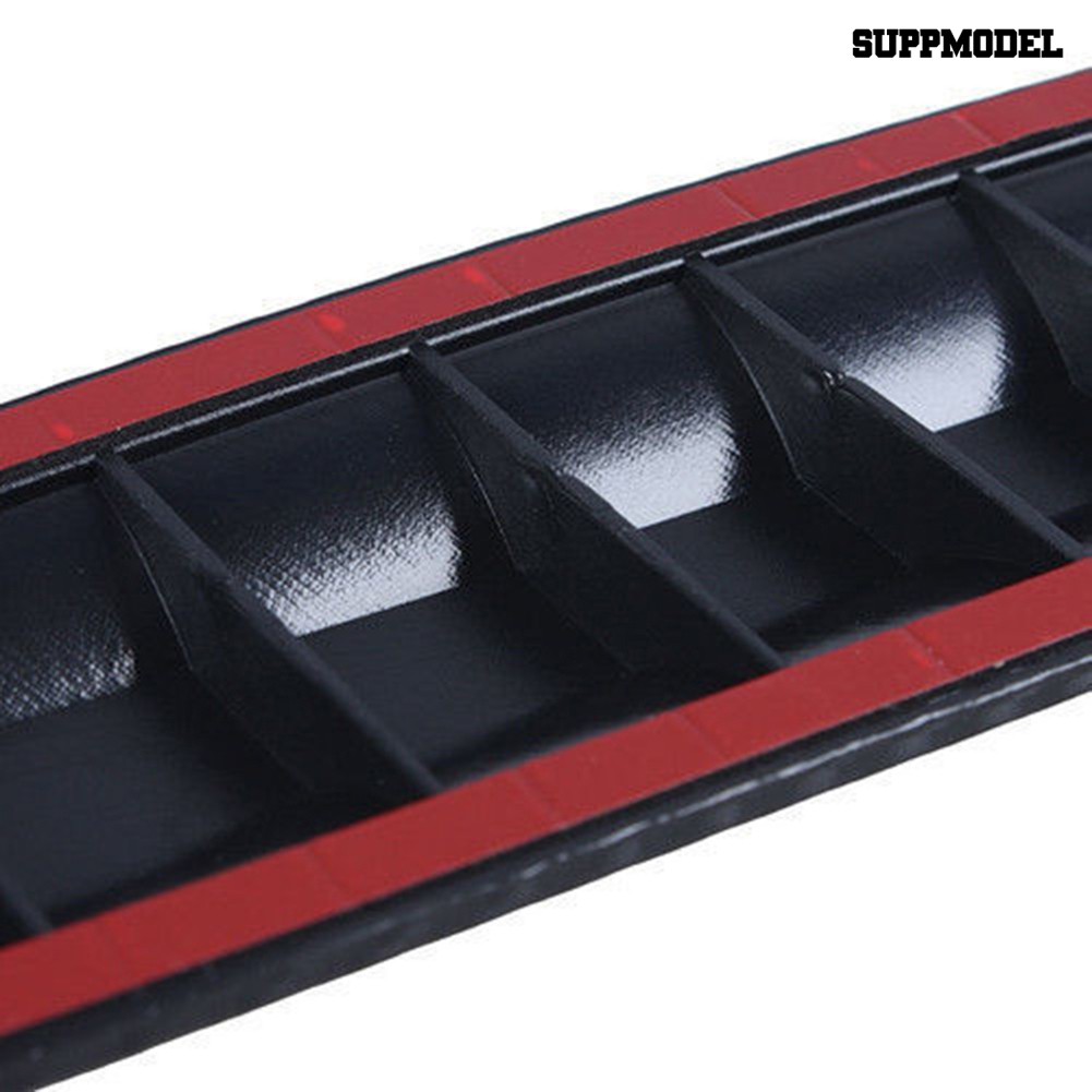 Supmodel 2pcs Strip Pelindung Pinggiran Bumper Mobil Suv Tekstur Carbon Fiber Anti Gores