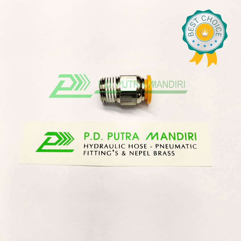 PC 12 - 03 Fitting Pneumatic Selang 12mm x Drat M3/8