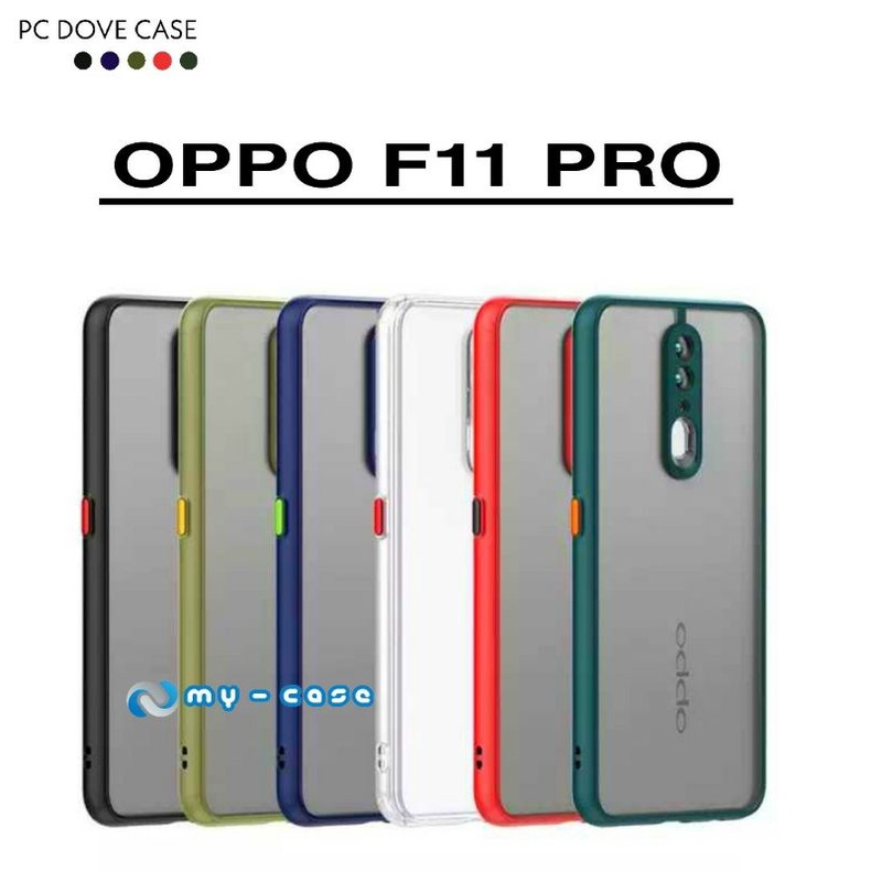 Case Oppo F11 Pro Case Matte Dove Transculent Aero Button