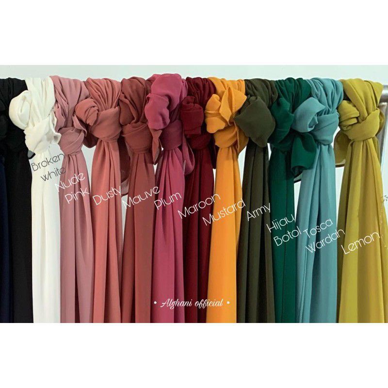 Pashmina terbarau 180x75 cm ceruty baby doll premium (Pashmina instan)Shaw)