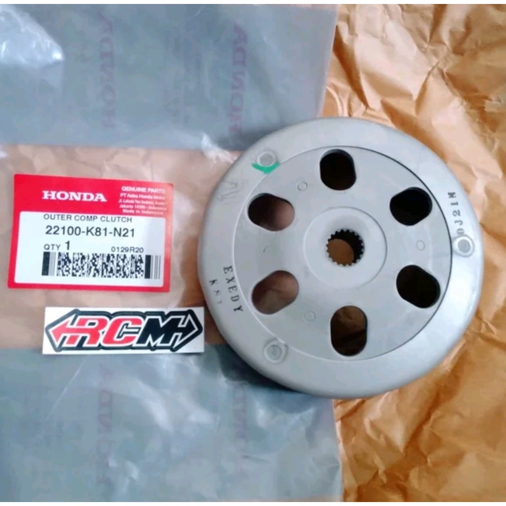 OUTER COMP CLUTCH RUMAH MANGKOK KAMPAS KOPLING GANDA NEW BEAT FI ESP STREET ESP ORI ORIGINAL HONDA AHM ASLI 22100-K81-N21