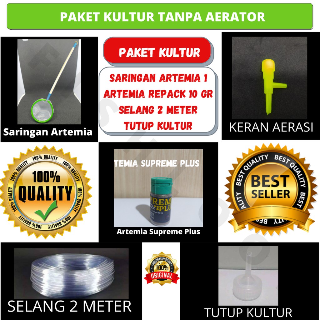 PAKET KULTUR TANPA AERATOR ARTEMIA SUPREME PLUS SUPREMEPLUS ORIGINAL