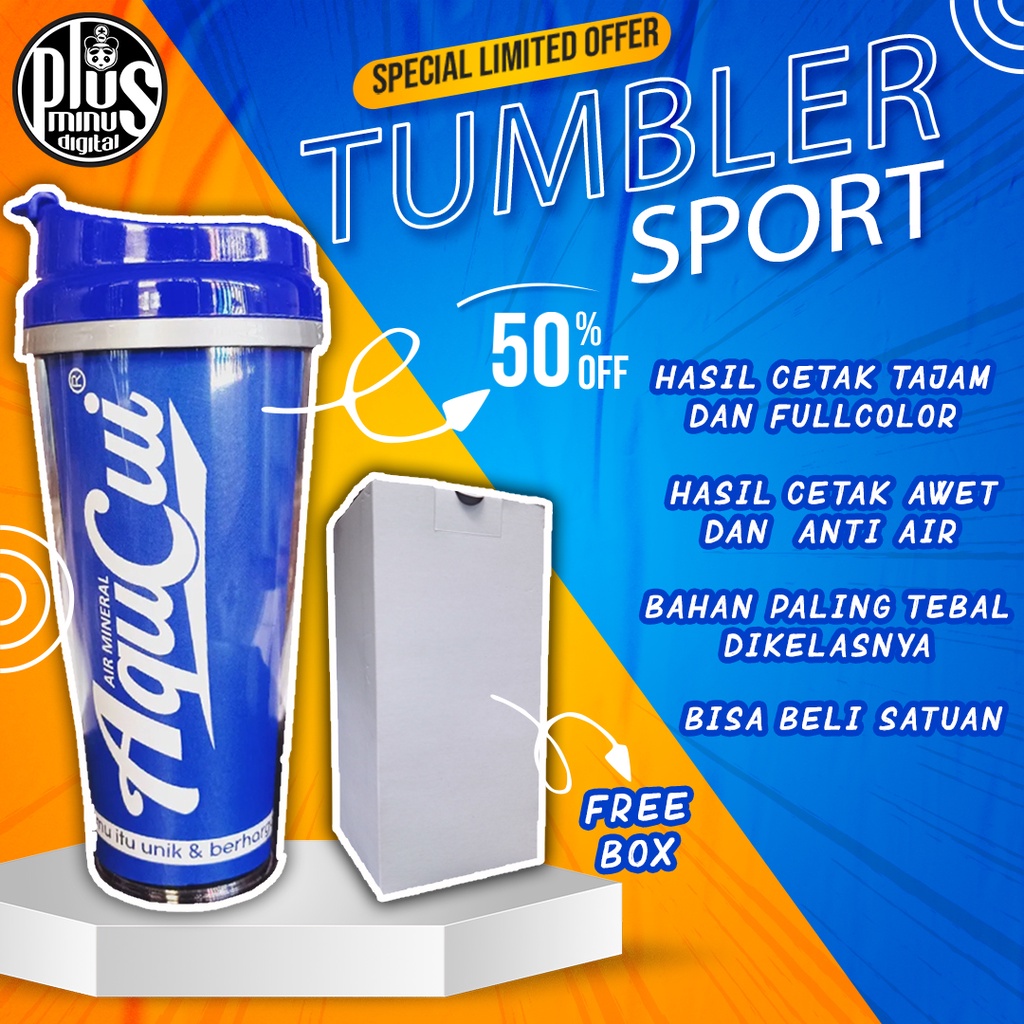 TUMBLER PLASTIK // BOTOL MINUM // TUMBLER CUSTOM