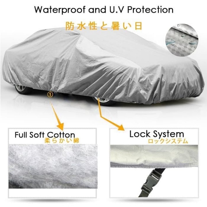 Cover Sarung Mobil YARIS Anti Air Waterproof 3 LAPIS