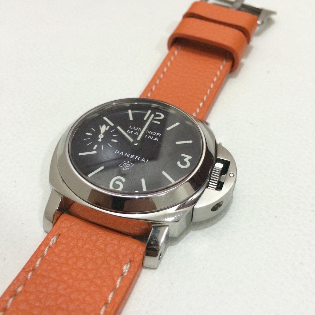 Tali Unik Jam Tangan Pria Gunny Straps Pulpy Orange untuk Panerai Luminor 8 Days Tourbillon GMT